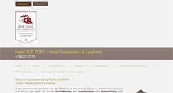 Desktop Screenshot of hotel-post-leipheim.de